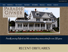 Tablet Screenshot of paradisfuneralhome.com